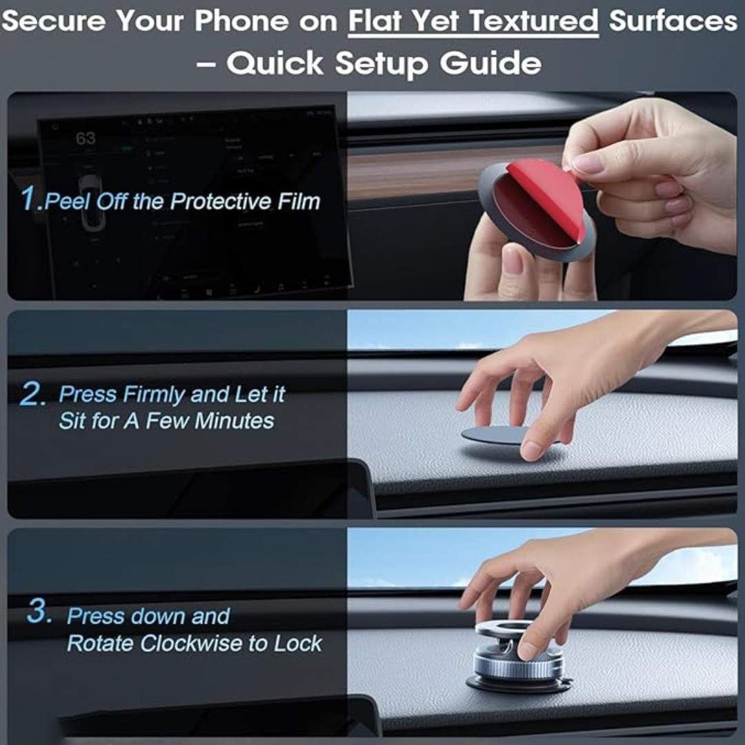 Ezvian MagLock Pro Magnetic Mobile Holder – Strong Grip Car & Desk Phone Mount