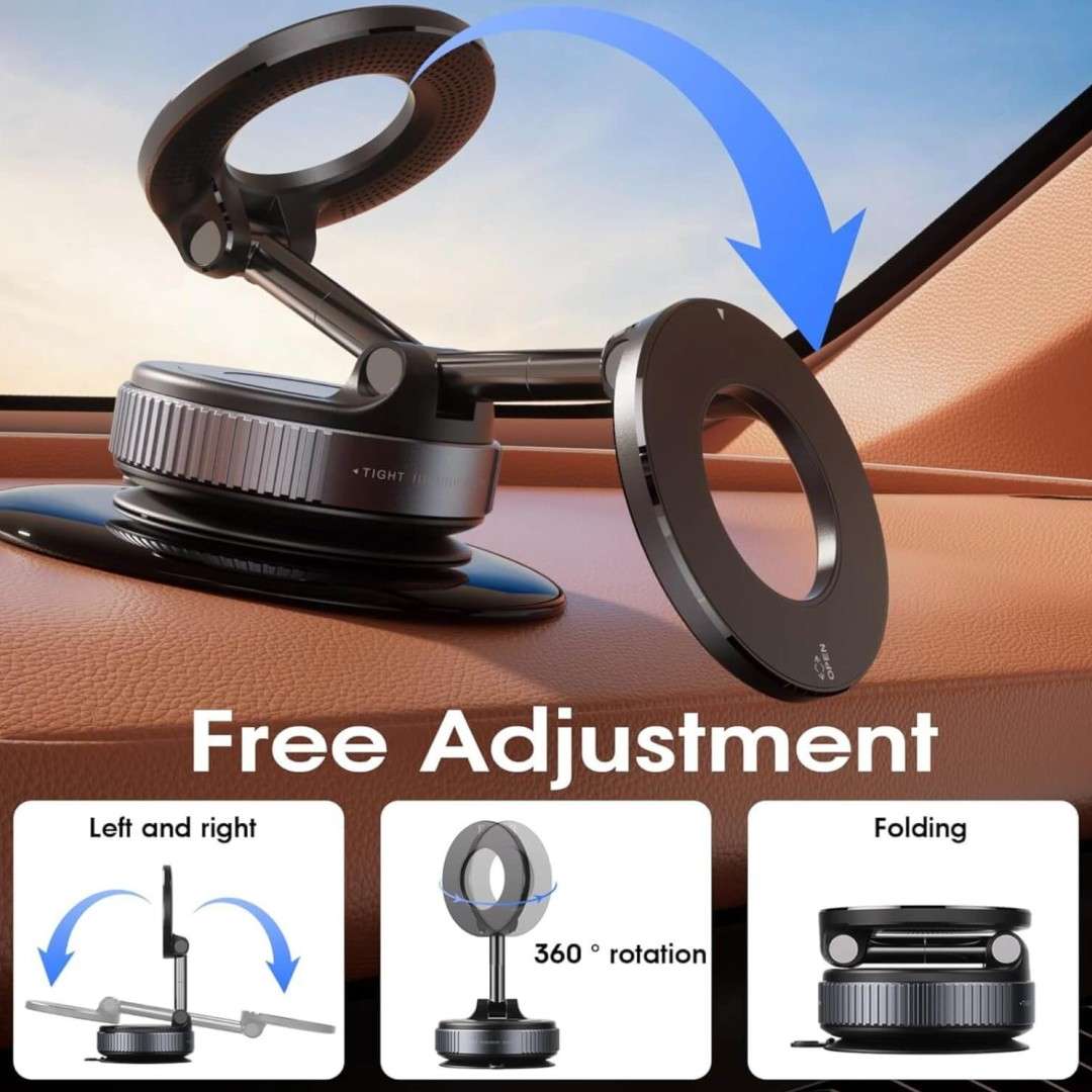 Ezvian MagLock Pro Magnetic Mobile Holder – Strong Grip Car & Desk Phone Mount